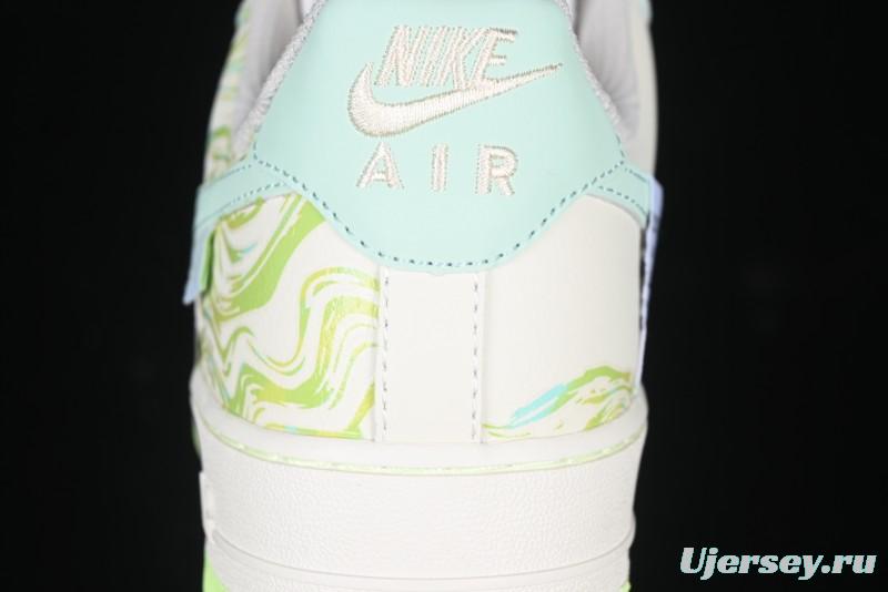 Nike Air Force 1 '07 Low "Green Snake" Year of the Snake Limited Edition Casual Sneakers with Bamboo and Serpent Design - FB1893-555