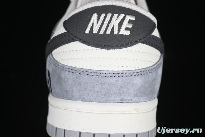 Nike SB Dunk Low The North Face Collaboration Beige Grey Double Swoosh Anniversary Custom Low-Top Casual Skate Shoes - DJ2024-067