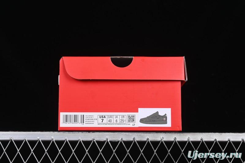 Nike Travis Scott x Fragment Design x Air Jordan 1 Low OG SP AJ1 Year of the Snake Limited Black Snake Web Low Top Casual Sneakers - CH6336-018