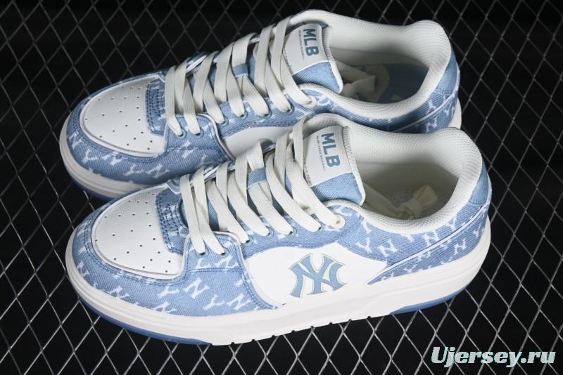 New York Yankees Chunky Liner Mid Denim Monogram Sandals with Thick Sole - 3ASXS015N50BLS