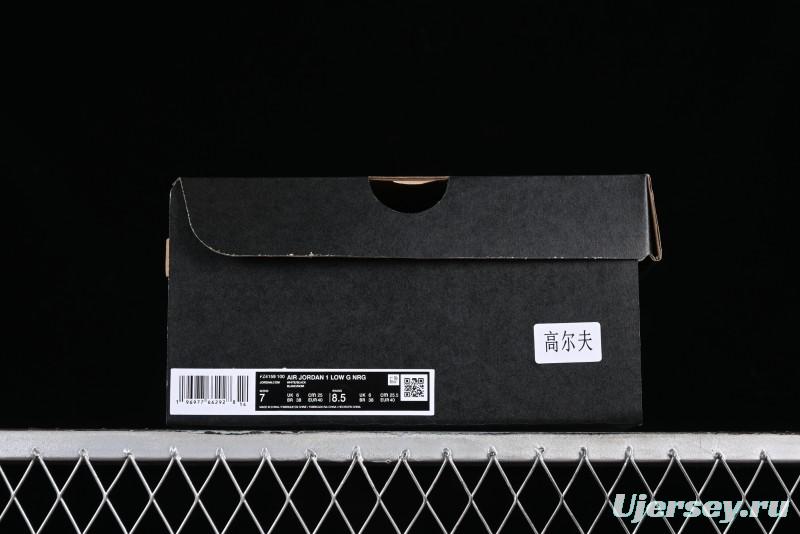 Nike Air Jordan 1 Low Golf AJ1 Golf Shoes with Laser Leather Black Double Hook - FZ4159-100