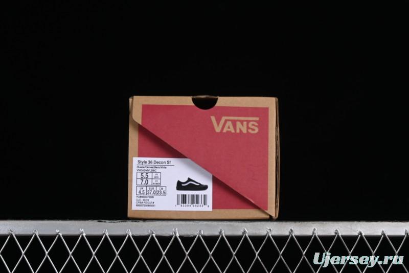 Vans Style 36 SF All Black Skate Shoes with Killer Whale Half-Toe Cap Design - VN0A3MVLB8C