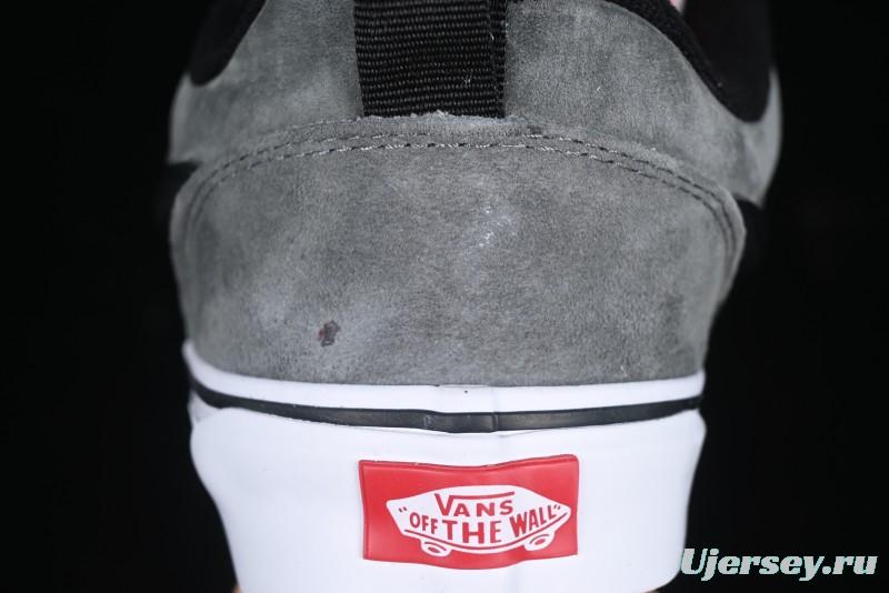 Vans Knu Skool Low-Top Retro Casual Vulcanized Sneakers in Grey Black - VN0009QCBDS