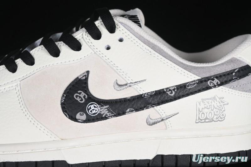 Nike SB Dunk Low Stussy Anniversary Custom Low-Top Casual Skate Shoes - DJ2024-055