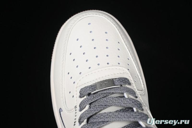 Nike Air Force 1 '07 Low Stussy Collaboration - Grey Swoosh Casual Sneakers - XZ6188-256