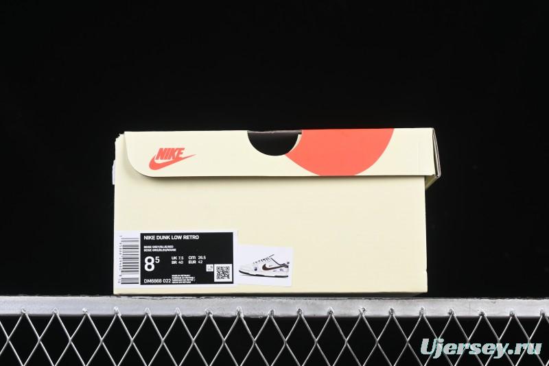 Nike SB Dunk Low Stussy Collaboration Black Burgundy Swoosh Anniversary Custom Low-Top Casual Skate Shoes - DM6868-022