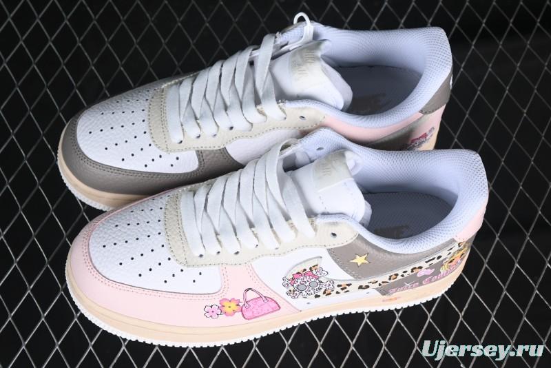 Nike Air Force 1 '07 Low Leopard Print Skeleton Custom Casual Sneakers - TY0103-222