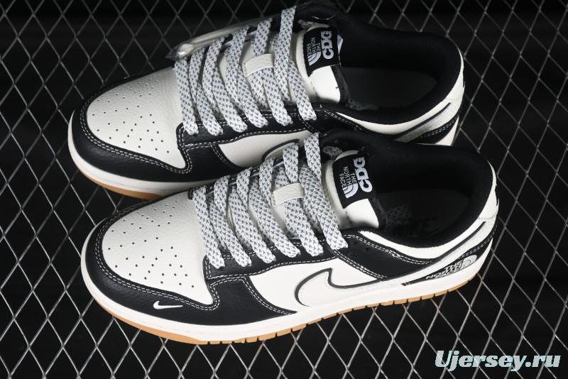 Nike SB Dunk Low The North Face Collaboration Beige Black Gum Anniversary Custom Low-Top Casual Skate Shoes - XX3168-119