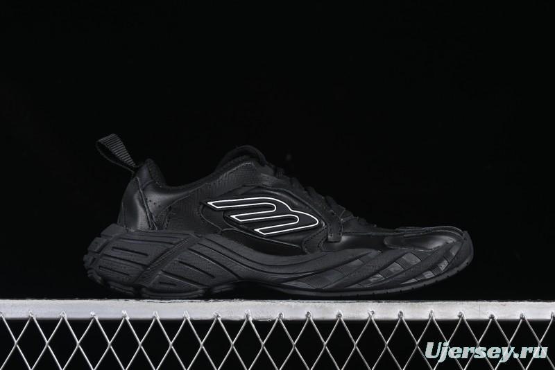 Balenciaga Monday Leather Round Toe Lace-Up Low-Top Casual Shoes - WDTSC1000