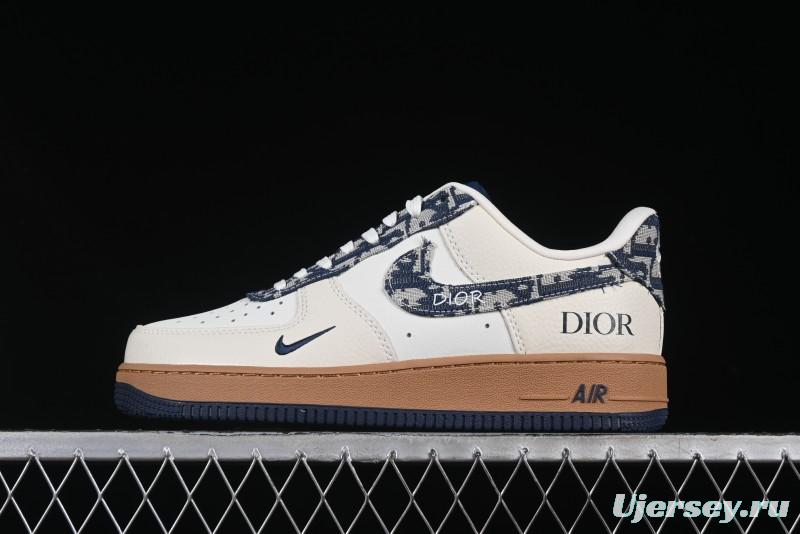 Nike Air Force 1 '07 Low Dior Collaboration Grey Knit Casual Sneakers - KK1988-052