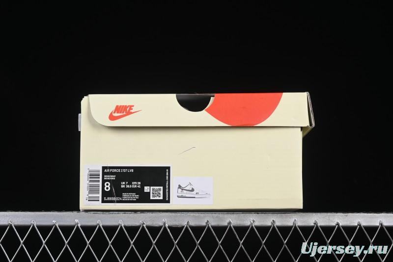 Nike Air Force 1 '07 Low Stussy Collaboration Dual-Tone Beige Low-Top Casual Sneakers - SJ6698-024