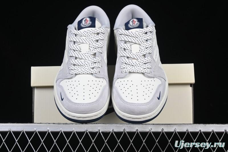 Nike Travis Scott x Fragment Design x Air Jordan 1 Low OG SP AJ1 Moncler Collaboration White Grey Low Top Casual Sneakers - AG3702-806
