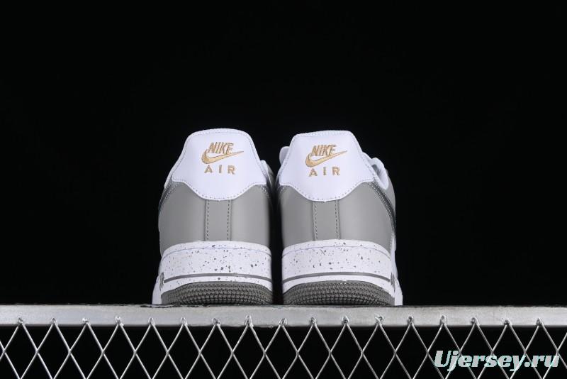 Nike Air Force 1'07 Low Grey Silver Splatter Casual Sneakers - MK5639-889