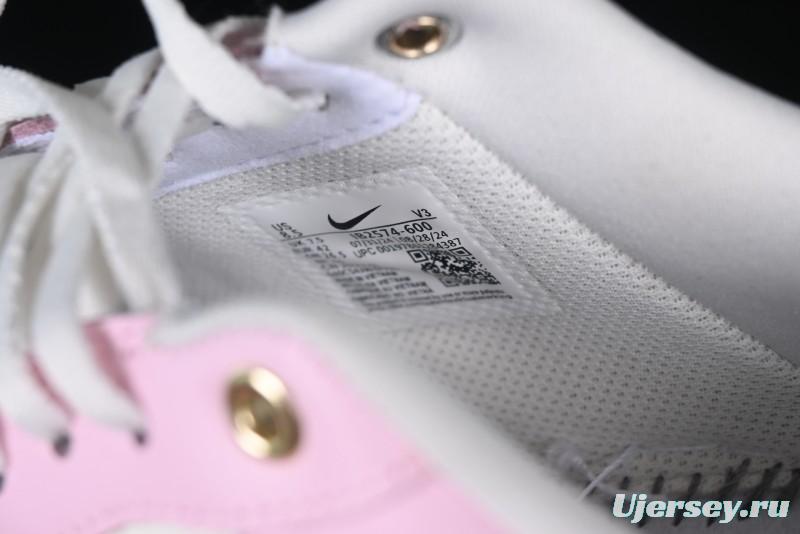 Nike Air Force 1 '07 Low White Pink Swoosh Casual Sneakers - IB2574-600