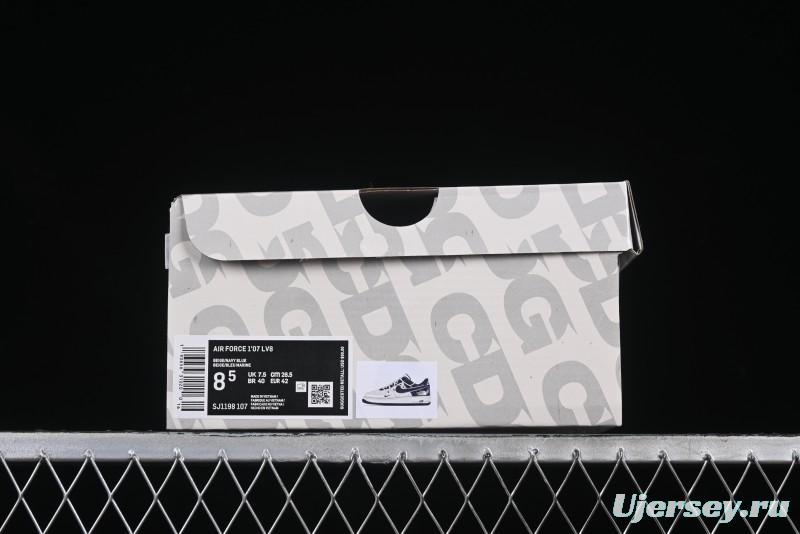 Nike Air Force 1 '07 Low The North Face Collaboration Beige Blue Patchwork Drawstring Casual Shoes - SJ1198-107