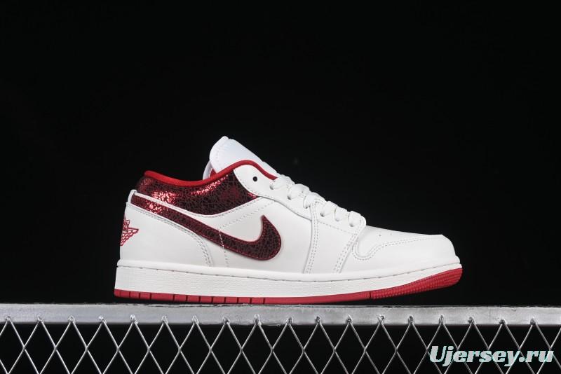 Nike Air Jordan 1 Low AJ1 White Red Casual Sneakers - HJ9338-106