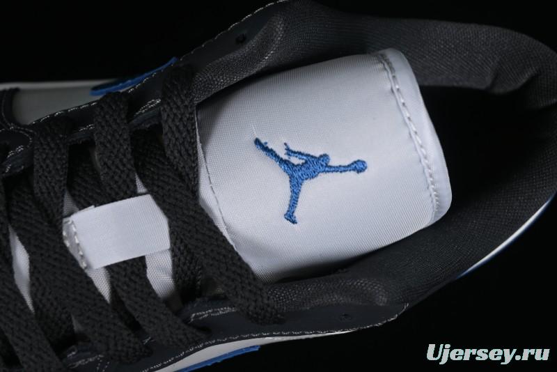 Nike Air Jordan 1 Low AJ1 Black Grey Blue Hook Basketball Shoes - DC0774-040