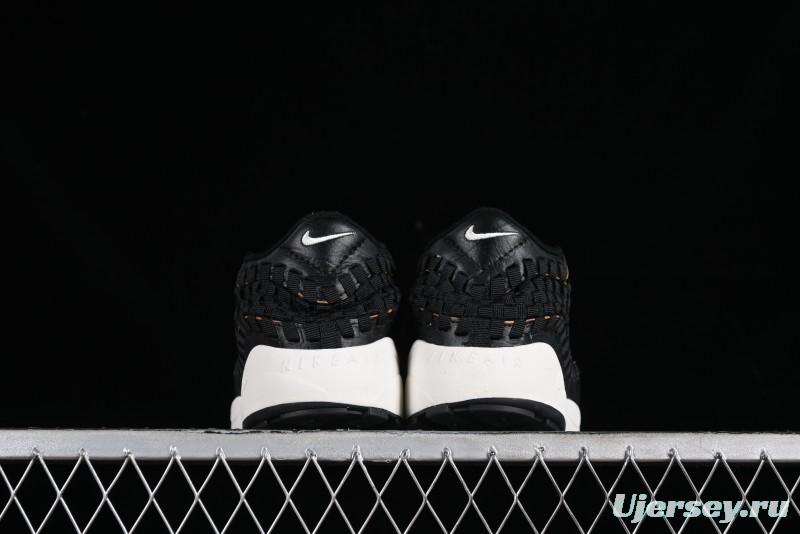 Nike Air Footscape Woven Asymmetrical Woven Slip-Resistant Low-Top Lifestyle Sneakers - FQ8129-010