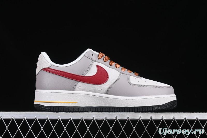 Nike Air Force 1 '07 Low Year of the Snake Limited Edition Beige Grey Red Swoosh Casual Sneakers - DM6688-029