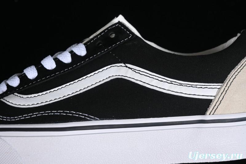 Vans Buzz Old Skool Peace Dove Classic Canvas Patchwork Low-Top Skate Shoes - VN000CR5BPB