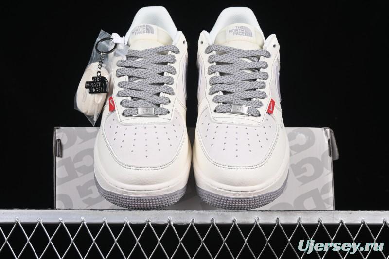 Nike Air Force 1 '07 Low The North Face Collaboration Beige Grey Red Label Casual Sneakers - BB7518-009