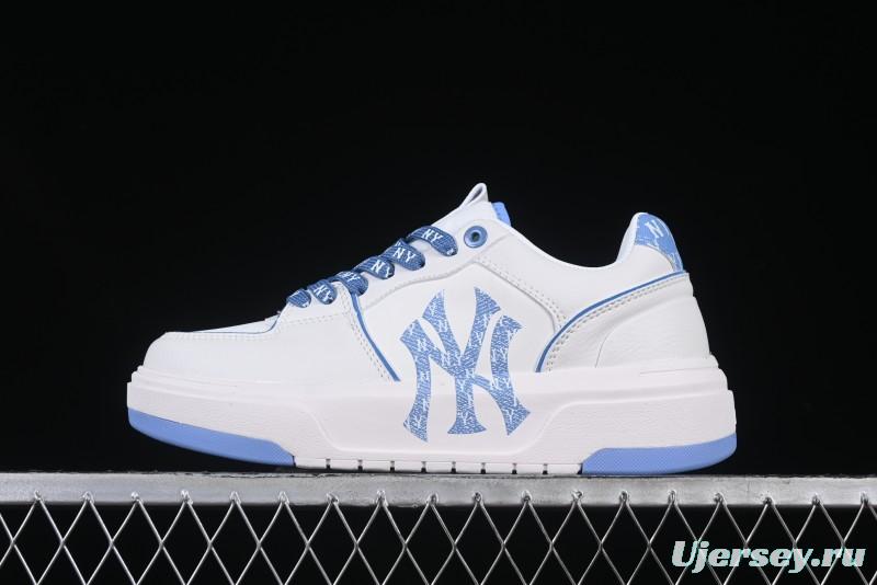 New York Yankees MLB Chunky Liner Denim Monogram Lightweight Elevated Platform Casual Sneakers - 3ASXD025N50BLS