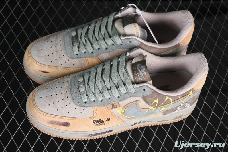 Nike Air Force 1'07 Low "Kakarot" Dragon Ball Z Custom Casual Sneakers for Autumn Winter - CD1212-666