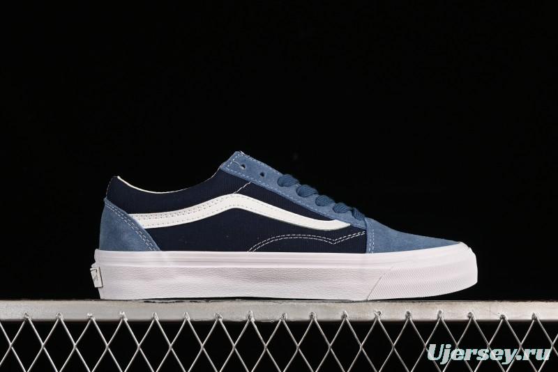 Vans Sk8-Mid Reissue 83 High-End Blue Suede Retro Skate Shoes - VN000CQDDWR