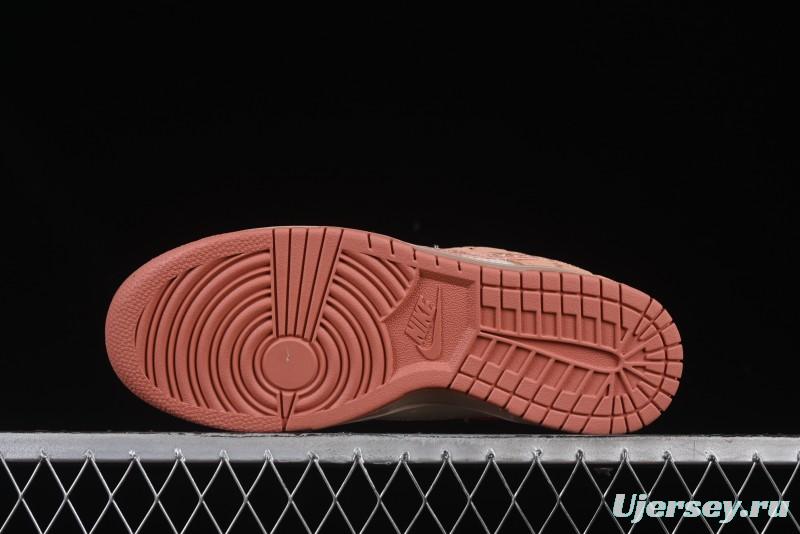 Nike Clot x Dunk Low SB 'What The' Casual Sneakers with Silk, Terracotta, and Holographic Elements - FN0316-999