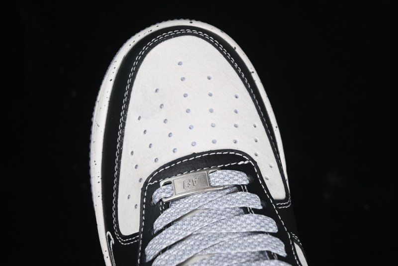 Nike Air Force 1 '07 Low The North Face Collaboration Black Grey Double Swoosh Casual Sneakers - DM6688-020