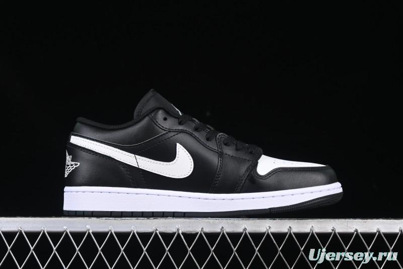 Nike Air Jordan 1 Low Retro Basketball Shoes in Black and White - 553558-043