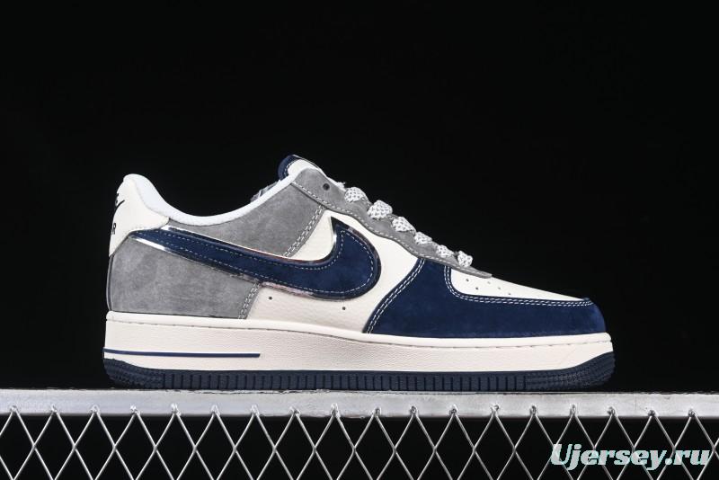 Nike Air Force 1 '07 Low The North Face Collaboration Beige Grey Navy Swoosh Casual Sneakers - XZ6188-975
