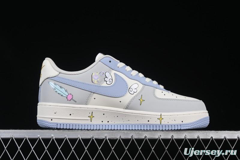 Nike Air Force 1'07 Low "Cherub" Anime Hand-Painted Doodle Low-Top Casual Sneakers - DB3301-711