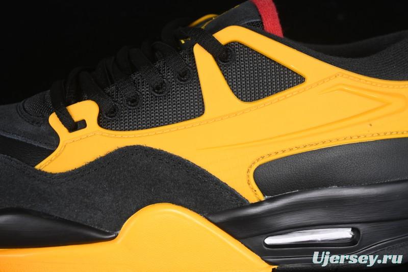 Nike Air Jordan 4 Remastered Retro Sneakers in White Green with Gum Sole - FQ7939-007