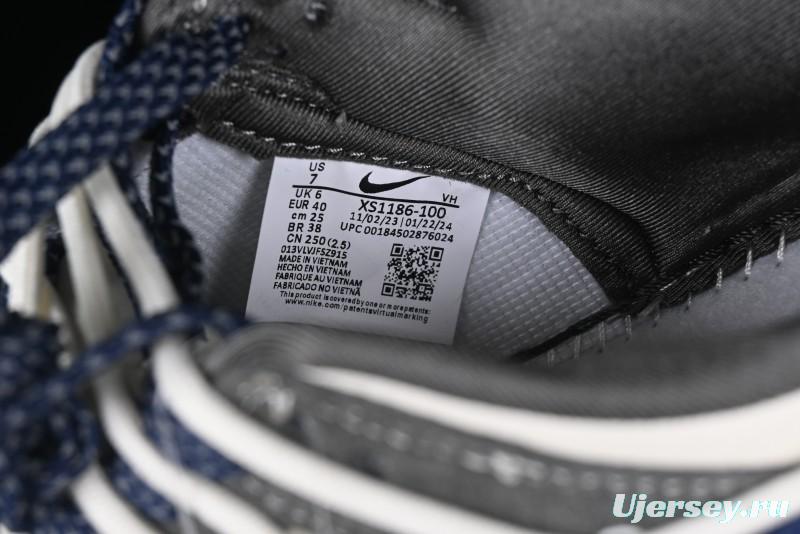 Nike SB Dunk Low Supreme Collaboration - Grey White Blue Swoosh Lace-Up Anniversary Customized Low-Top Casual Skate Shoes - XS1186-100