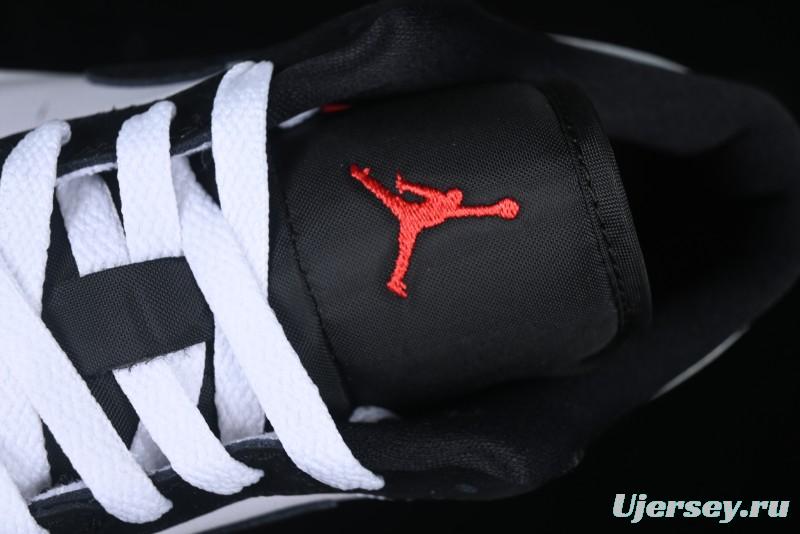 Nike Air Jordan 1 Low Retro Casual Sneakers with Black Swoosh - HF3148-106