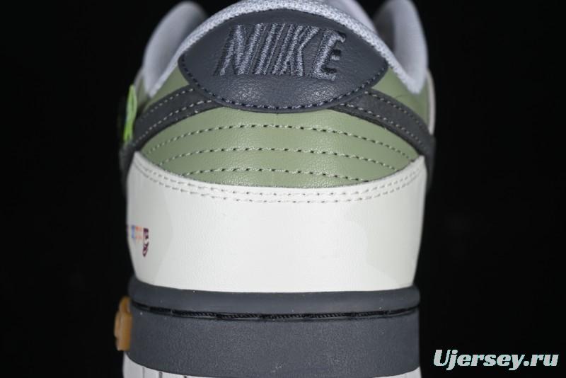 Nike Dunk Retro Low Grey Fog Panda Prank Mountain Theme Casual Sneakers - DD1391-103