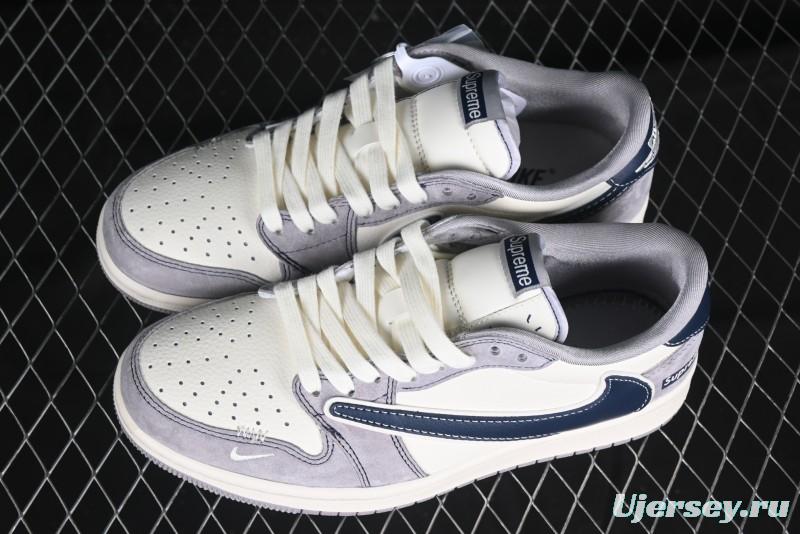 Nike Travis Scott x Fragment Design x Air Jordan 1 Low OG SP AJ1 Supreme Collaboration Sneakers - DM9288-006