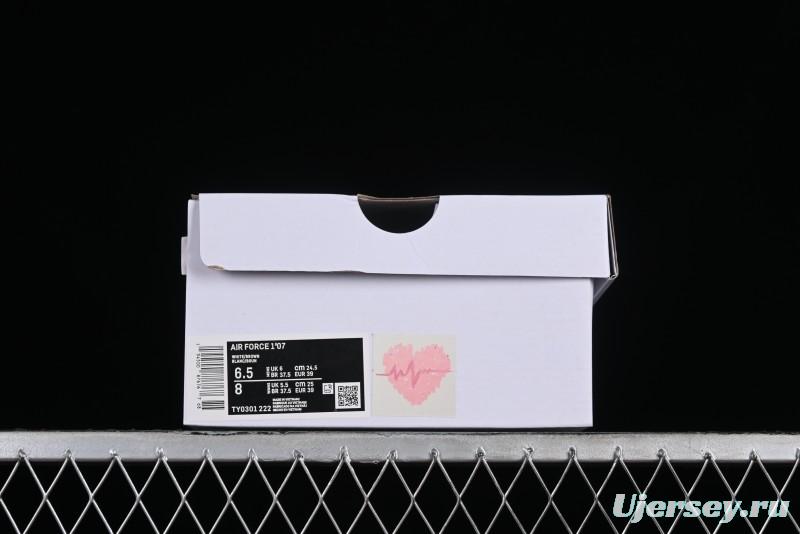 Nike Air Force 1 '07 Low Valentine's Day Limited Edition EKG Heartbeat Double Heart Design Casual Sneakers - TY0301-222