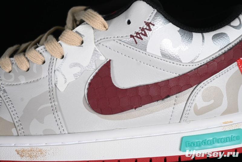 Nike Air Jordan 1 Low AJ1 CNY Year of the Dragon Limited Edition 'Mischievous Panda' Retro Basketball Shoes - 553558-066
