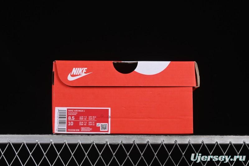 Nike Air Max 1 Retro Running Shoes with Half-Sole Air Cushion - FD3258-006