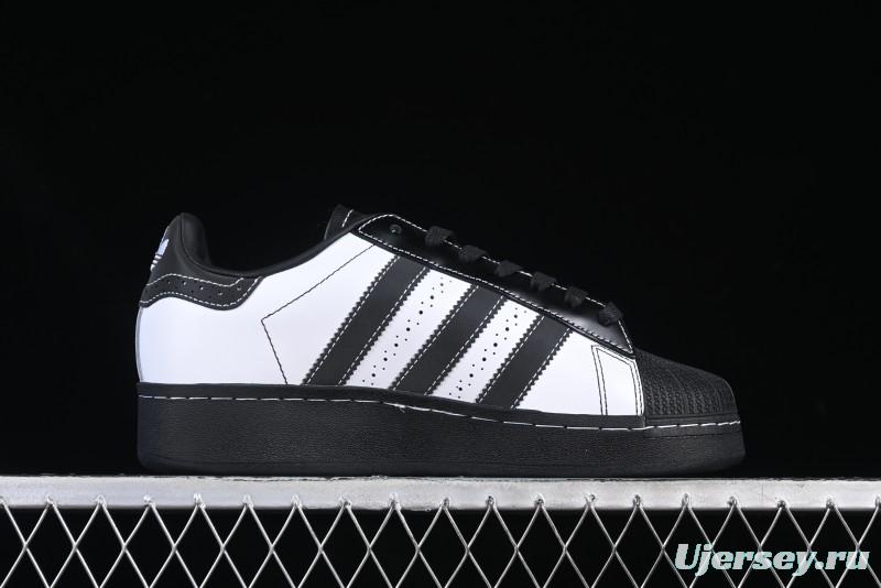 Adidas Originals Superstar XLG Casual Sneakers with Shell Toe and Thick Sole - IE8409