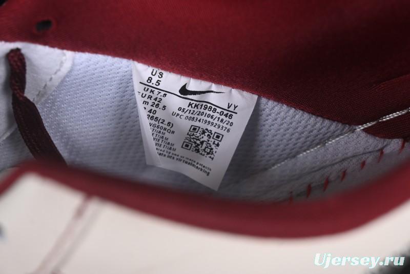 Nike Air Force 1 '07 Low Dior Collaboration Burgundy Low-Top Casual Sneakers - KK1988-046