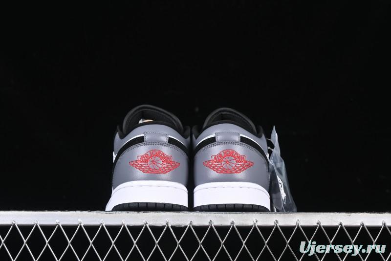 Nike Air Jordan 1 Low AJ1 Grey White Black Swoosh Casual Sneakers - HF3148-106