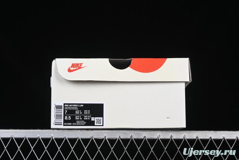 Nike Air Force 1 '07 Low The North Face Collaboration Burgundy Swoosh Casual Sneakers - KK1988-042