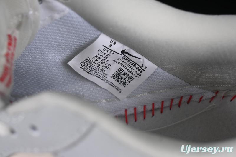 Nike Air Force 1 '07 Low Nezha Collaboration Grey Red Swoosh Casual Sneakers - DF0188-046