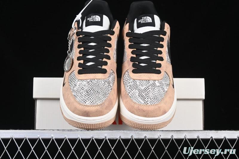 Nike Air Force 1'07 Low The North Face Collaboration - Mesh Brown Low-Top Casual Sneakers - KK1988-031