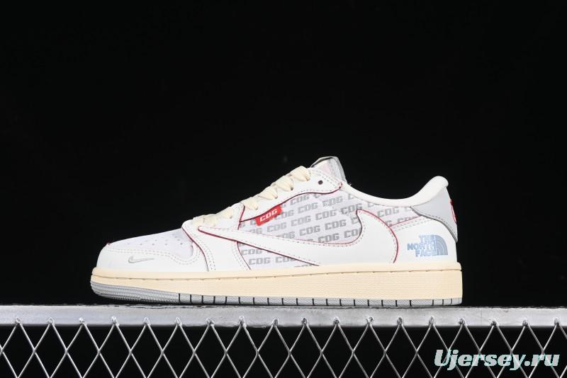 Nike Travis Scott x Fragment Design x Air Jordan 1 Low OG SP AJ1 Low Top Casual Sneakers - AG3702-808