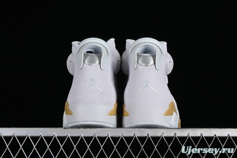 Nike Air Jordan 6 Retro Paris Olympics Sneakers with Metallic Gold Accents - DQ4914-074