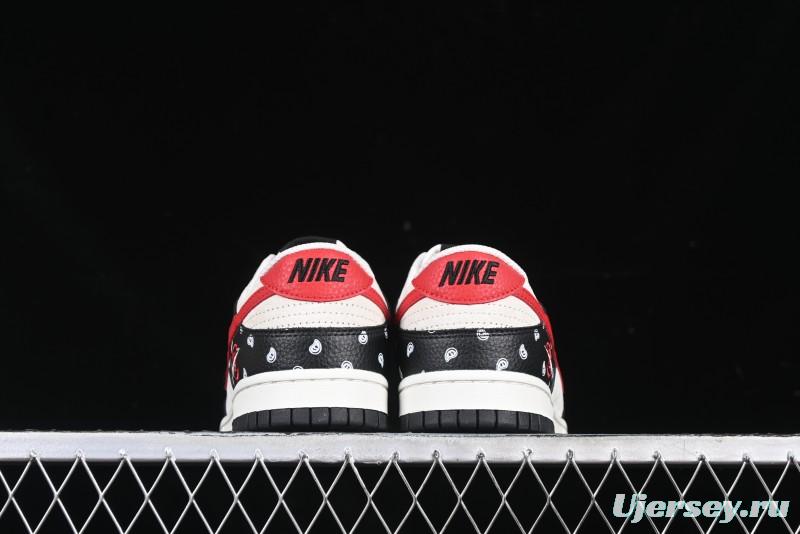 Nike SB Dunk Low Edison Chen Collaboration Graffiti Red Swoosh Anniversary Custom Low-Top Casual Skate Shoes - DJ2024-101